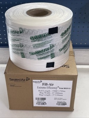 8  x 5  SEALED AIR Fill-Air Extreme Efficiency Bubble Pillows Film Roll, 4200 
