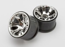 Traxxas 1/10 E-Revo Brushless  2 GEODE 3.8" CHROME WHEELS, 17mm SPLINED  5671