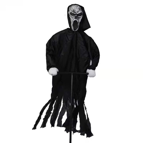 Espantapájaros Cara Fantasma Jardín - Decoración Colgante Halloween Exterior - Imagen 5 de 7
