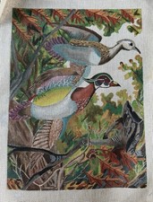Vintage Wood Ducks Hand Painted Needlepoint Canvas 16" x 13" Unused