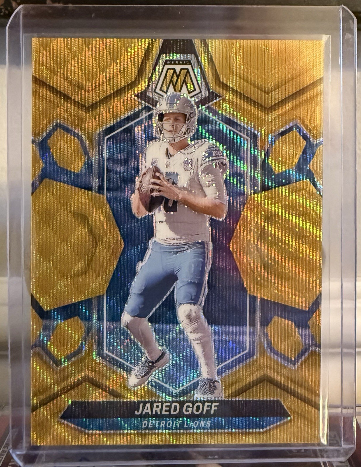 Jared Goff 2024 Mosaic International #71 Gold Wave 14/17