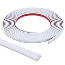 Peel and Stick Shiny White Finish Molding Trim, 196.8" x 0.31" Flexible Decorati