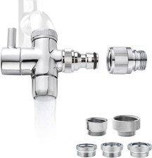 Faucet Aerator to Garden Hose Diverter with 5 Adapters  Quick Connector