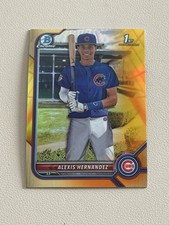 Alexis Hernandez 2022 Bowman Chrome 1st Yellow Orange Vapor /75 Cubs #BCP-172