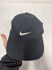Vintage Black Nike Hate SrapBack Adjustable Nike Hat Cap Red Swoosh Tag