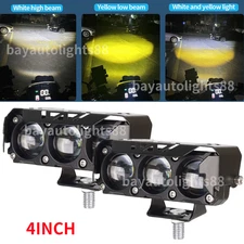 Pair 4" 40000LM LED Work Light Bar Spot Pods Fog Lamp Offroad Driving Truck ATV