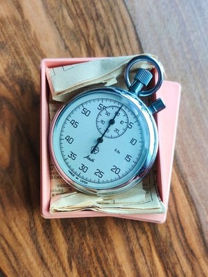 Vintage Soviet  Agat StopWatch USSR Mechanical In Boxed