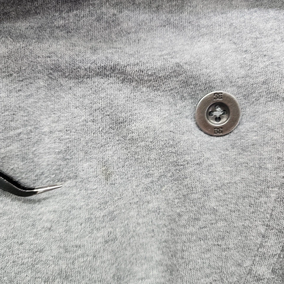 Abrigo Vintage Y2K DC Apparel Division Mujer XL Gris Doble Pecho Tejido Chaquetón Foto 4 de 4