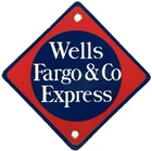 VINTAGE WELLS FARGO RAILWAY PORCELAIN SIGN GAS OIL TRAIN STATION PUMP PLATE BANK