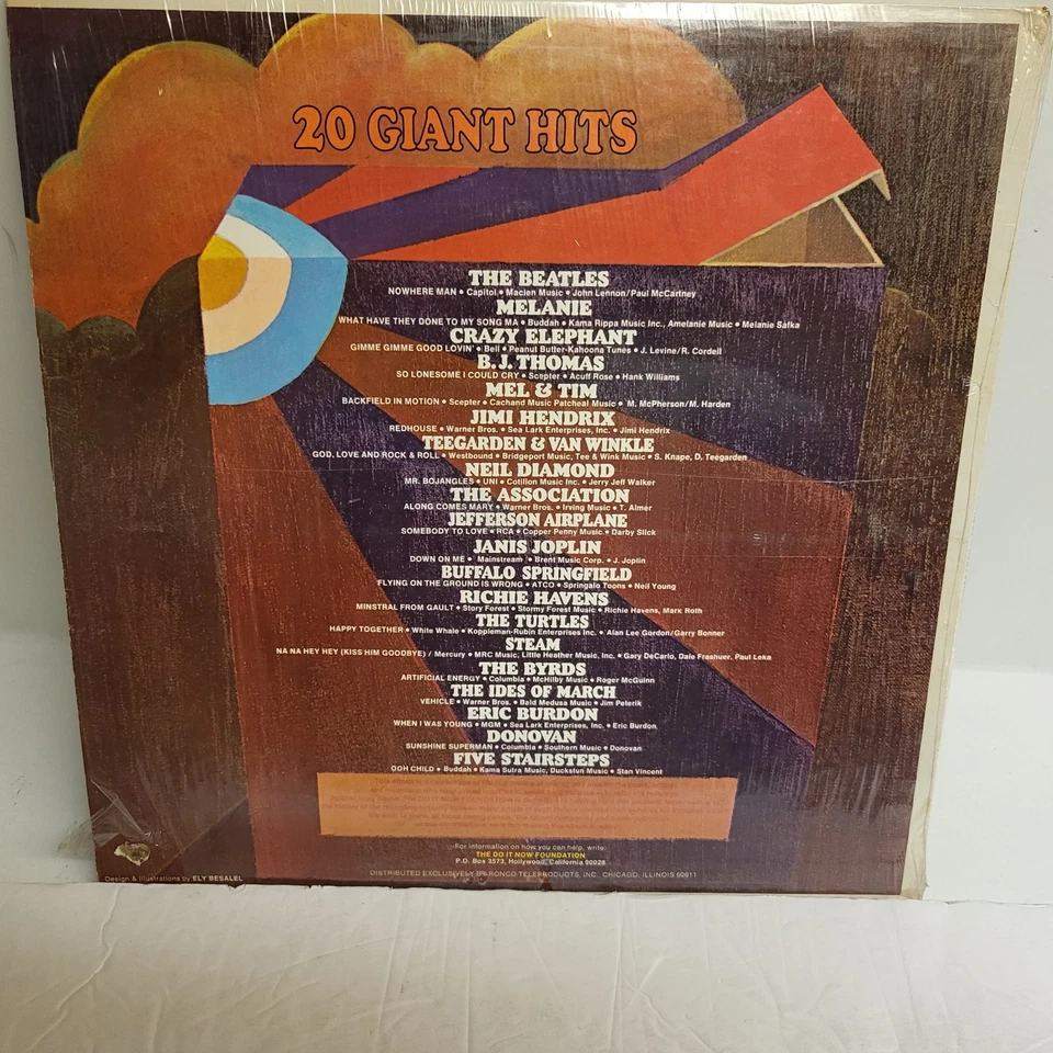 Do It Now: 20 Giant Hits Vinyl LP 1001 Beatles Janis Joplin Jefferson Airplane - Image 2 of 4