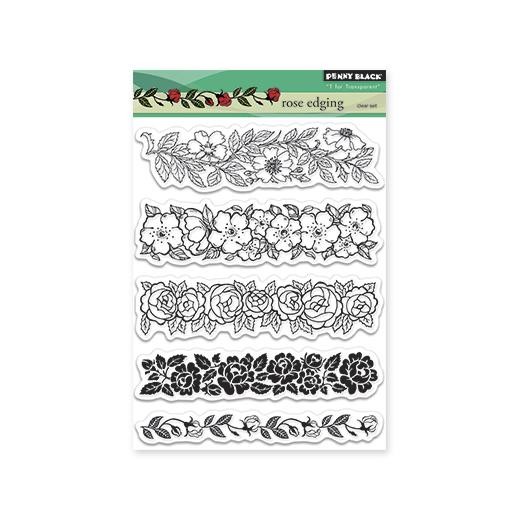 Penny Black Clear Stamps - Rose Edging 30-206