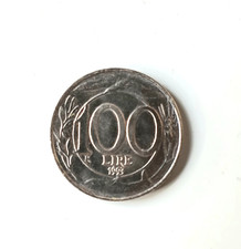 MONETA 100 LIRE  PICCOLA TESTA TURRITA ANNO 1993 RARA CIRCOLATA