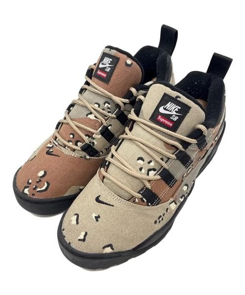 Baskets basses Nike x Supreme Darwin marron désert camouflage homme chaussures