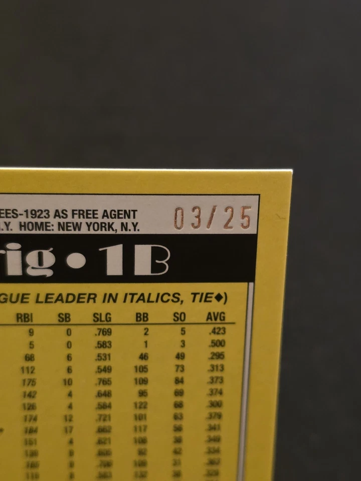 Actualización Topps 2025 1990 35 aniversario Naranja Paralelo /25- U90-14 Lou Gehrig Yankees Foto 3 de 3