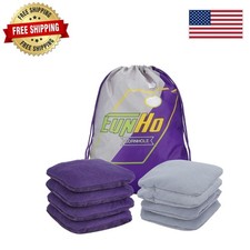 Professional Cornhole Bags Set of 8 - Dual-Sided 6x6" for Tournament Play