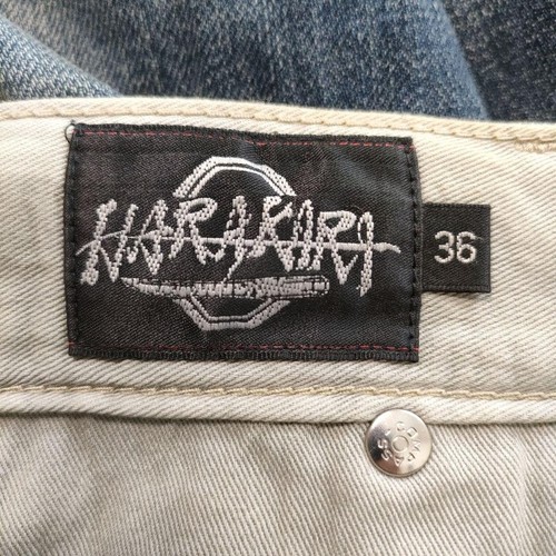 Rare Harakiri Jeans Denim Embroidered Cherry Blossom Rabbit Moon Japanese Patter - Picture 14 of 15