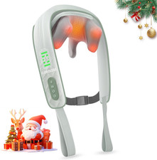 Cordless Shiatsu Neck Massager with Heat, 4D Kneading Back Shoulder Massager Dee