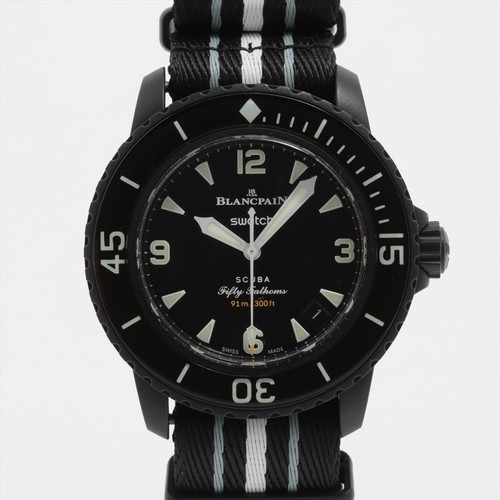 Blancpain x Swatch Oceean of Storms SO35B400 Bioceramic Automatic Wristwatch - Afbeelding 2 van 9