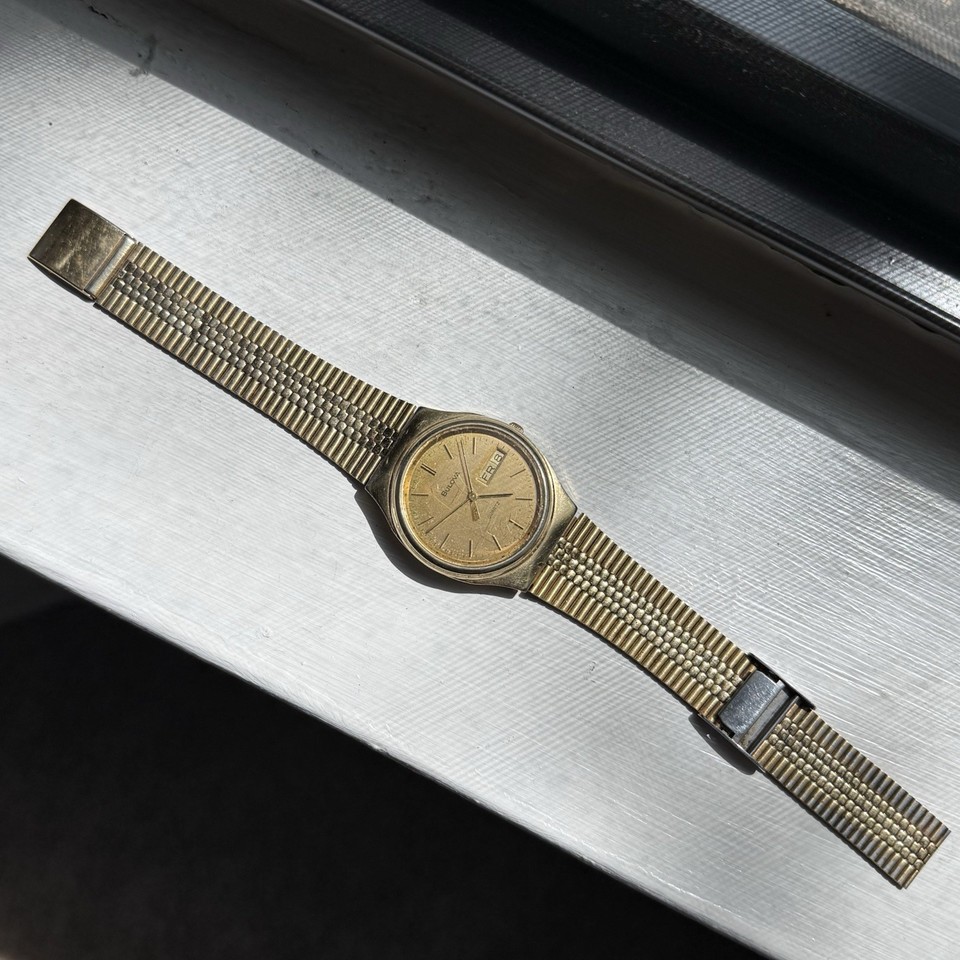 Bracelet De Montre Vintage AM & M CO - Acier & Or Plaqué - 15.6 Mm - Occasion