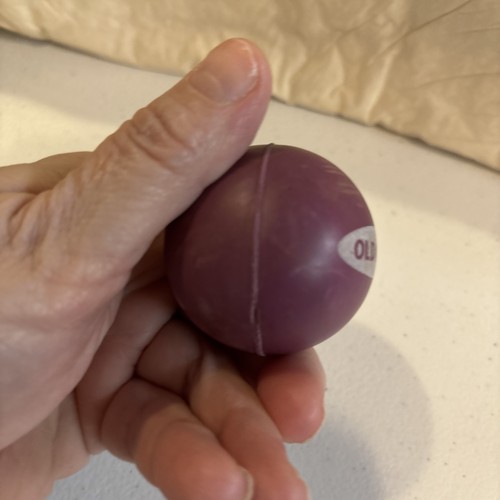 Old Navy Reddish Brown 2” Bouncy Ball Rare W Logo - Picture 6 of 6