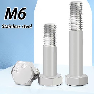 M6 A2 STAINLESS STEEL PART THREADED HEX HEAD BOLTS HEXAGON SCREWS DIN 931