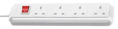 BRENNENSTUHL - Eco-Line 4 Gang Switched Extension Lead, 1.5m White