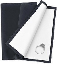 Silver Polishing Cloth, 2PCS Large Jewelry Cleaning Cloths  Dual-Layer Cleaning