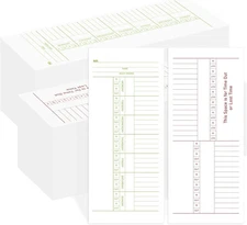 LOTMER 500 Count Time Cards for Employees Weekly, 2 Sided Time Cards Sheets, 3-3