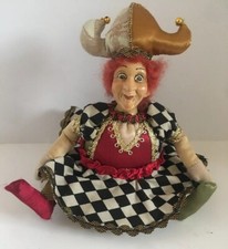 Katherine's Collection Wayne Kleski Red Head Girl Jester Doll Retired 8  