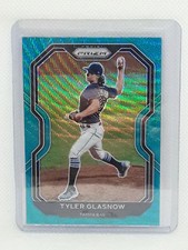 Tyler Glasnow 2021 Prizm Baseball - Teal Wave #134 - Tampa Bay Rays