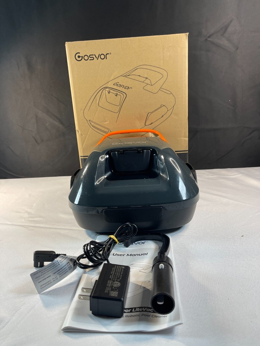 Gosvor LiteVac 800 PRX1S Black Cordless Robotic Pool Cleaner With