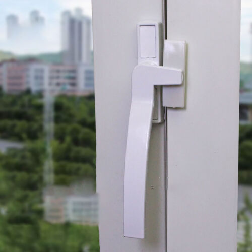 White Security Lock UPVC Window Handle Locking Latch Catch Lock Baby Safety - Picture 3 of 7