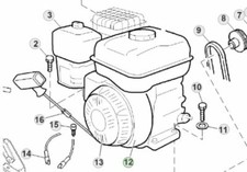 Genuine John Deere D38R Lawn Scarifier SA1476 Petrol Engine SAU11381 