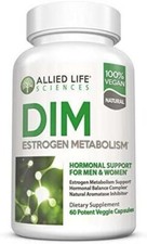 DIM Supplement 300 mg Diindolylmethane Testosterone Estrogen Balance Men Women