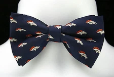 Denver Broncos Mens Bow Tie Adjustable NFL Licensed Football Sports Blue Bowtie 