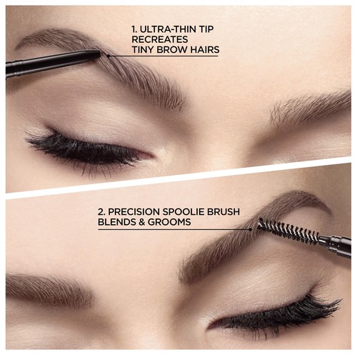 Brow Stylist Definer Waterproof Eyebrow Pencil Ultra-Fine Mechanical Dark Bl... - Picture 2 of 7