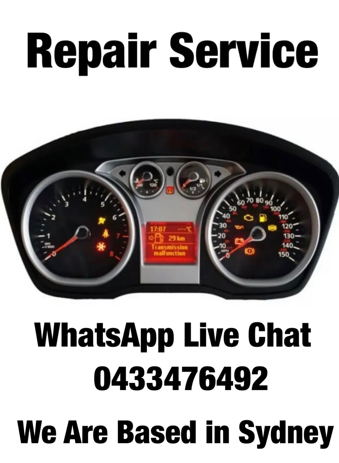 FORD FOCUS CMAX KUGA SMAX INSTRUMENT CLUSTER SPEEDOMETER DASH REPAIR