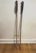 Vintage 33" Leather Equestrian Horse Riding Crop Whip X2