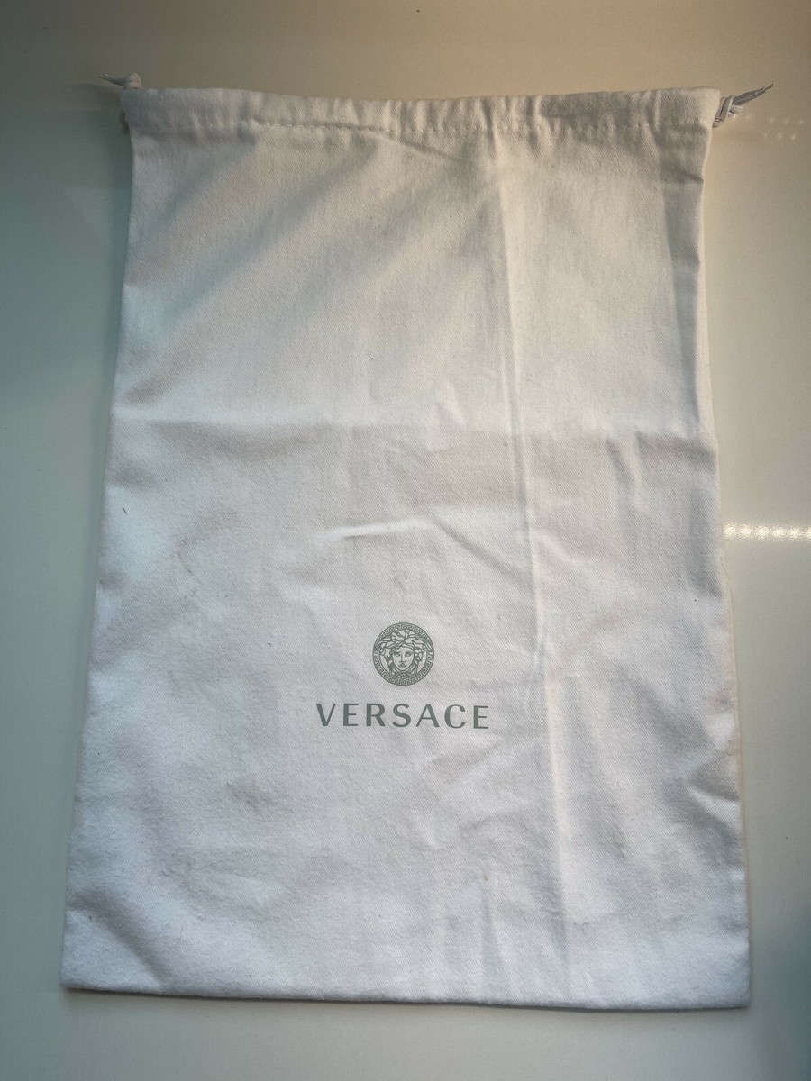 VERSACE White Drawstring Dust Bag Purse Handbag Shoes  display picture 1