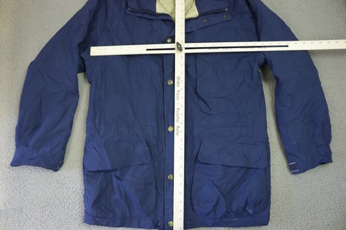 Vintage Woolrich Jacket Gore Tex Men's Size Small Parka Blue Full Zip Button - Picture 2 of 12