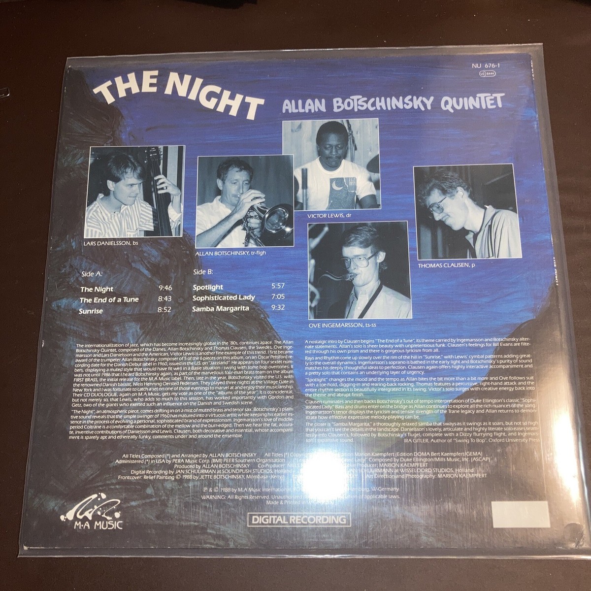 ALLAN BOTSCHINSKY QUINTET LP THE NIGHT 7853f | eBay