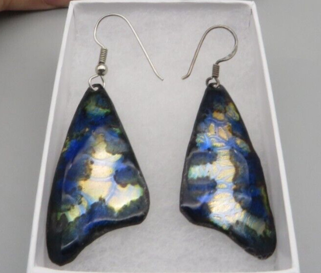 Enamel Copper Triangular wire multicolored blue e… - image 2