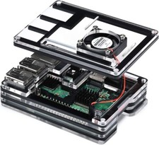 9-Layer Acrylic Case Enclosure + Cooling Fan For Raspberry Pi 2B and 3B
