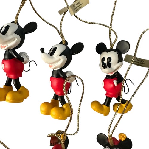 Disney Mickey Mouse Christmas Ornaments Figurines Party Favors Set Of 9 - Picture 7 of 9