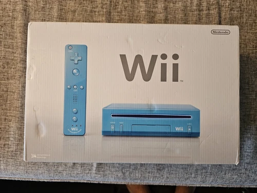  Brand  Nintendo Wii RVK S BAAG USZ Limited Edition Console Blue Never Use