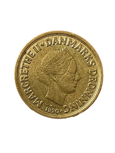 Danish Coin 25 Øre | Queen Margrethe II | Christian V | Denmark