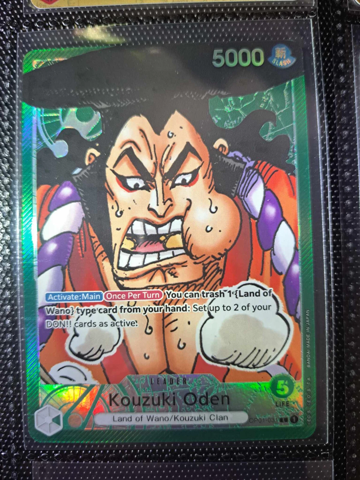 One Piece Card Game TCG Romance Dawn OP01-031 Kouzuki Oden Leader Parallel NM