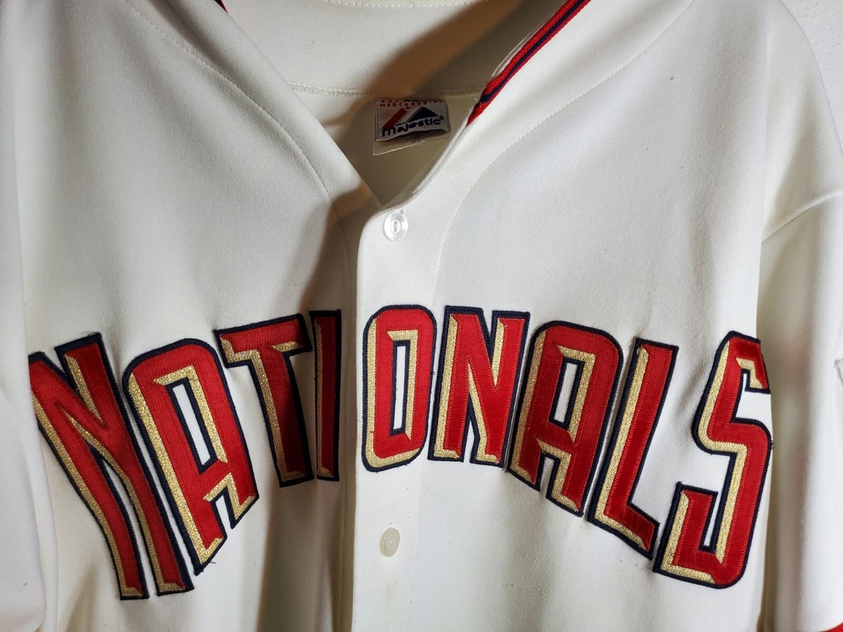 Vintage Majestic MLB Washington Nationals Jersey White Mens XL