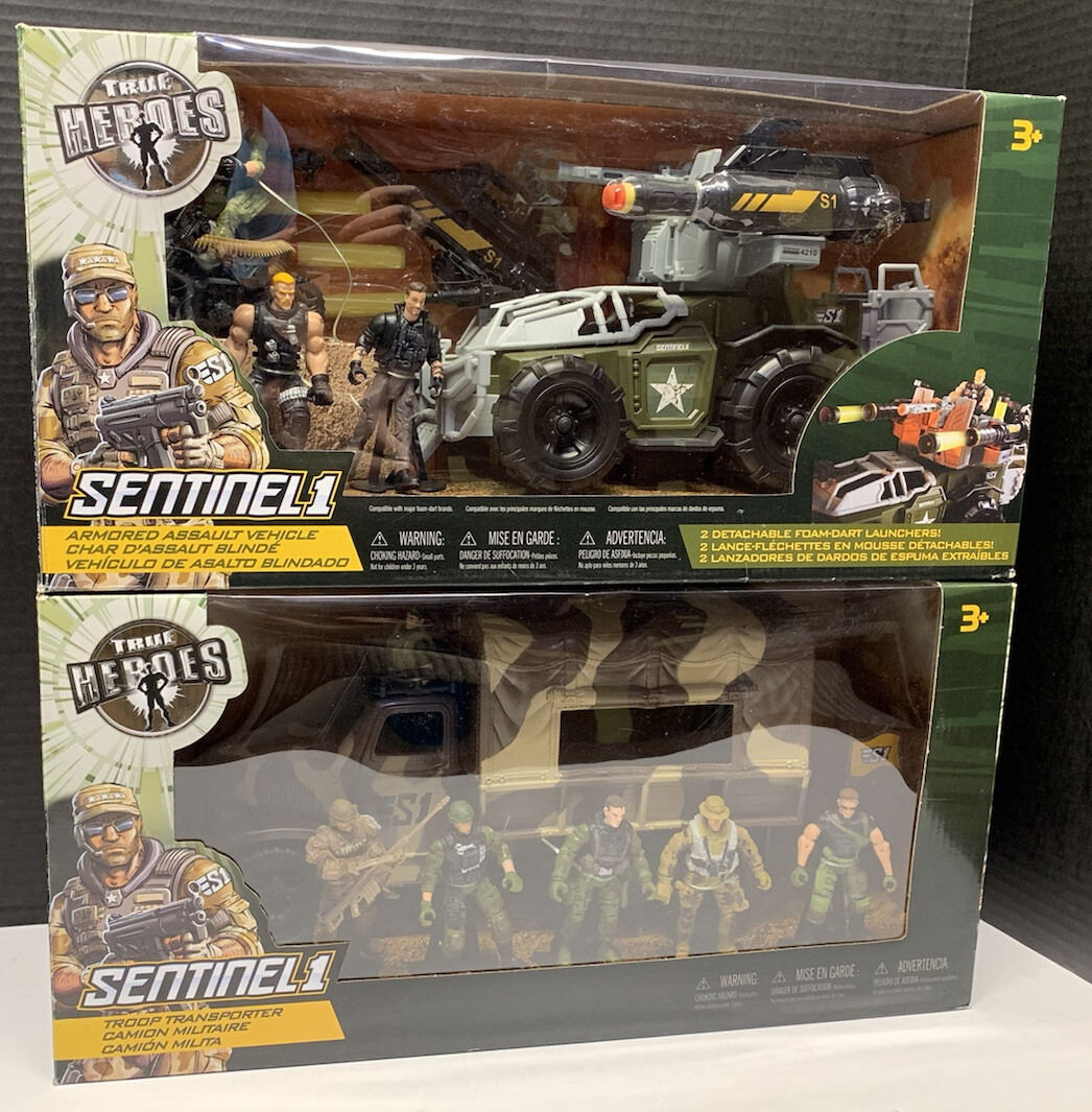 TRUE HEROES SENTINEL 1 TROOP TRANSPORTER & ARMORED ASSAULT VEHICLE TOYS R US