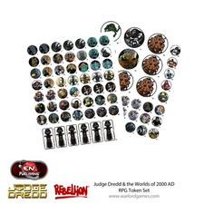 JUDGE DREDD RPG TOKEN SET  - JUDGE DREDD - 2000 AD  - WARLORD GAMES